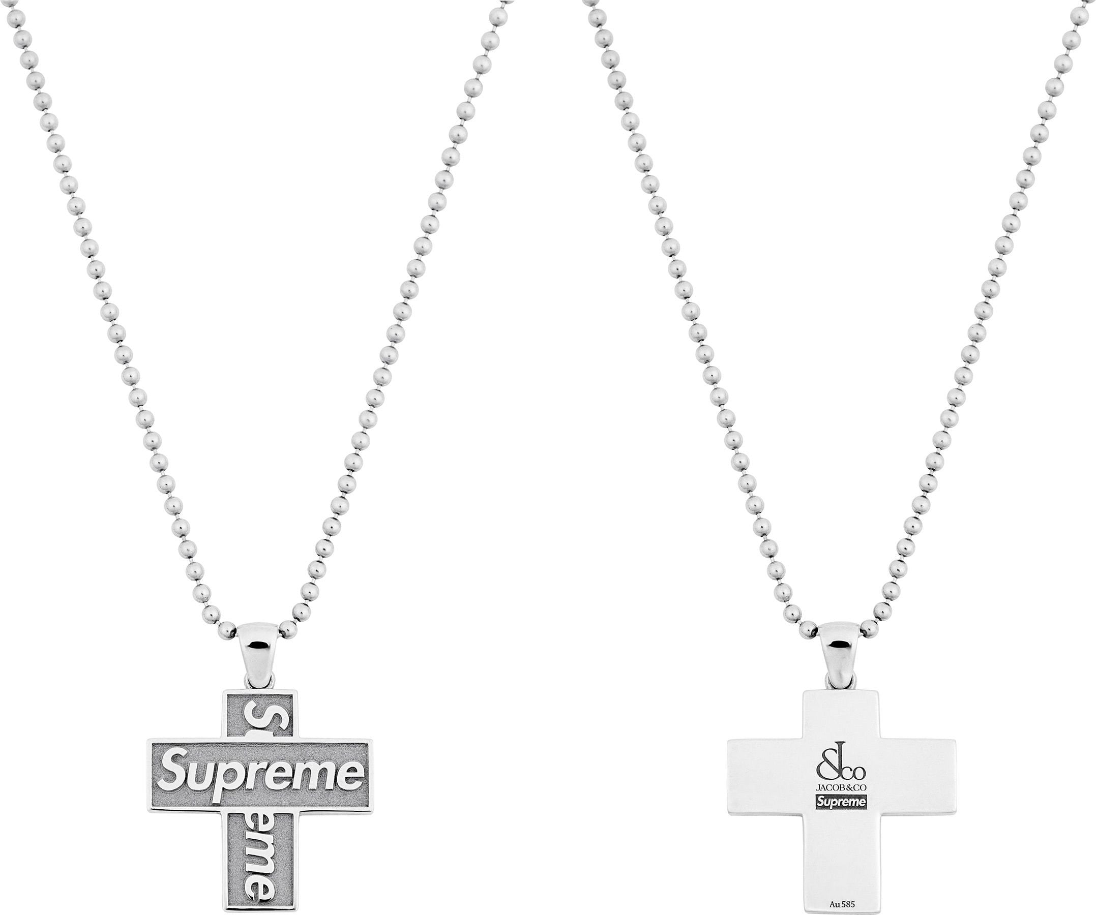 Supreme®/Jacob & Co. Cross Box Logo Pendant